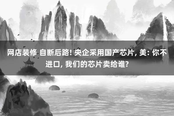 网店装修 自断后路! 央企采用国产芯片, 美: 你不进口, 我们的芯片卖给谁?